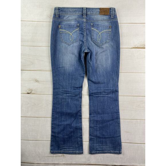 Esprit Denim Womens Jeans Size 30x30 Blue Bootcut Low Rise Cotton Distressed - Picture 11 of 12